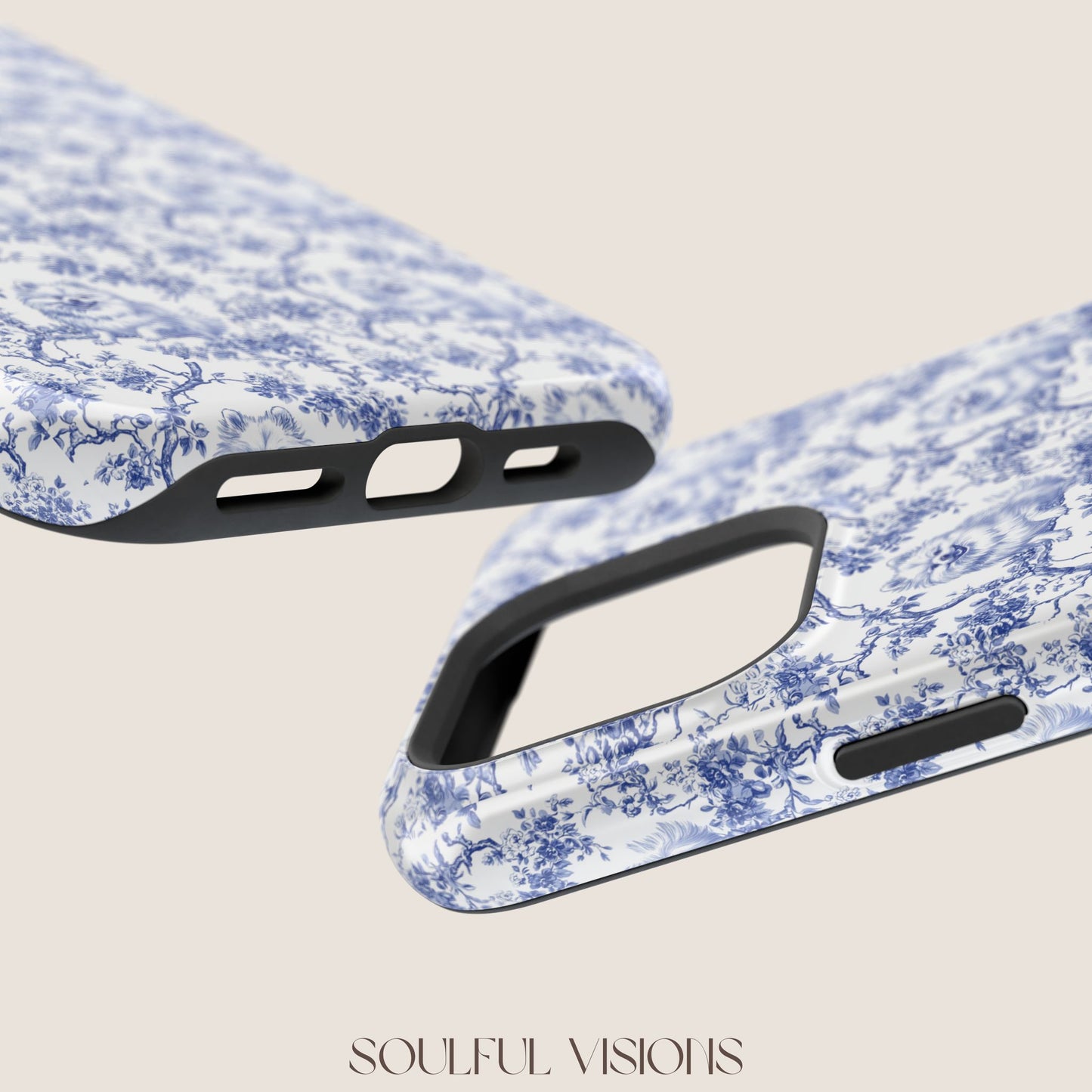 Pomeranian Toile De Jouy Magnetic Phone Case
