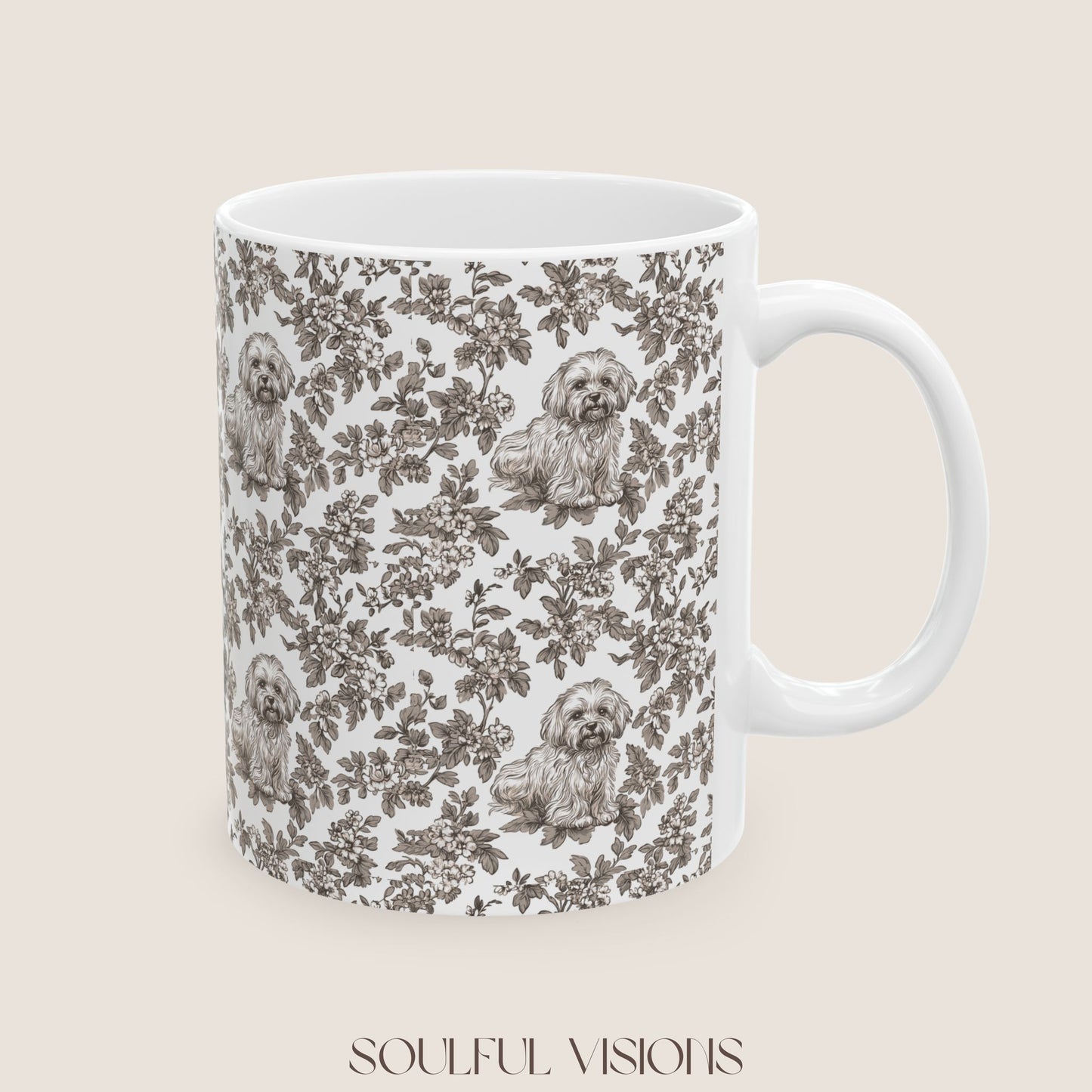 Havanese Toile De Jouy Mug