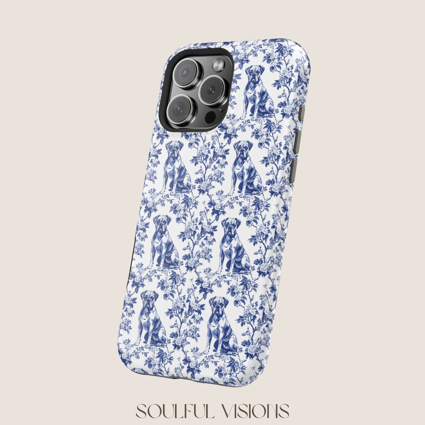 Boxer Toile De Jouy Magnetic Phone Case