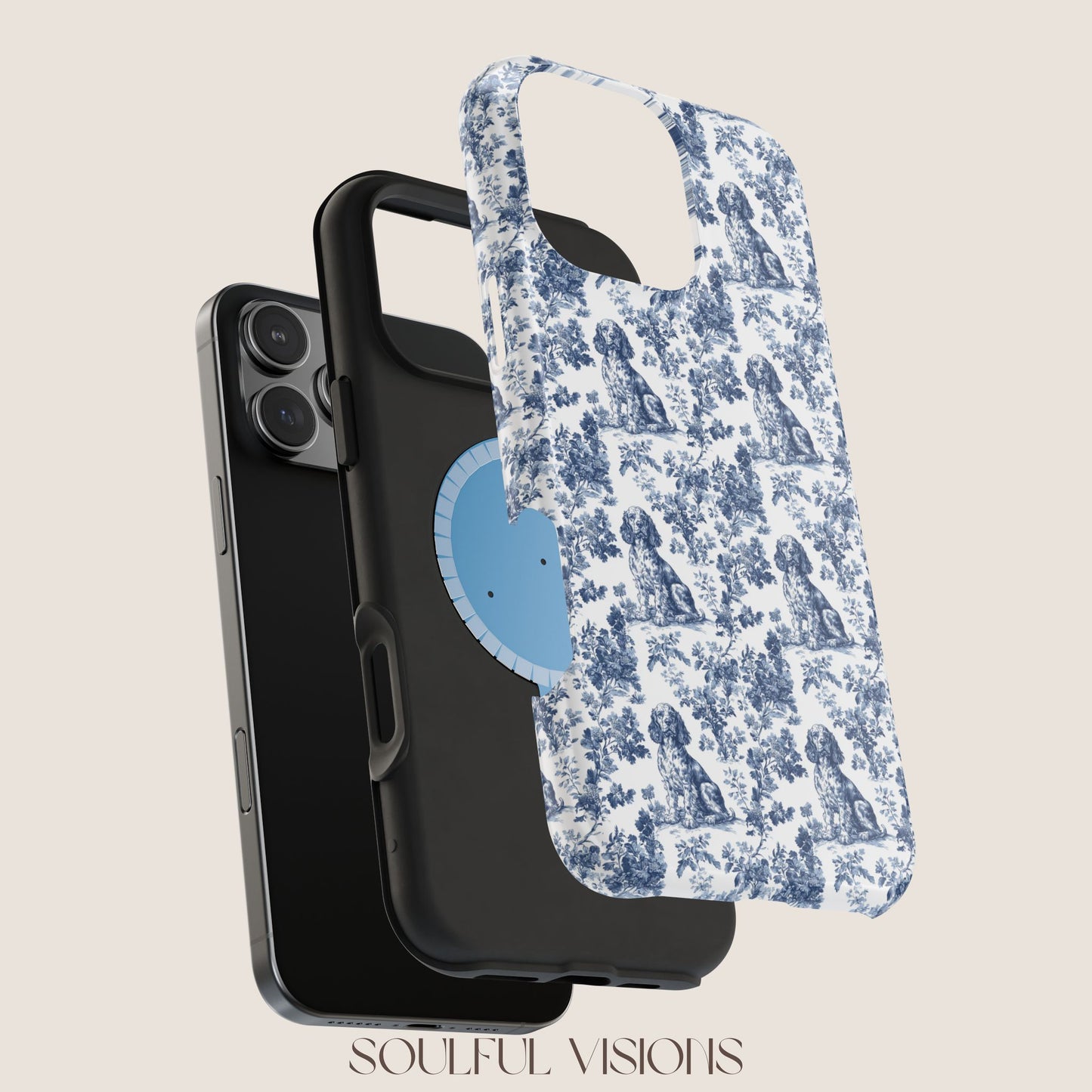 Boykin Spaniel Toile De Jouy Magnetic Phone Case