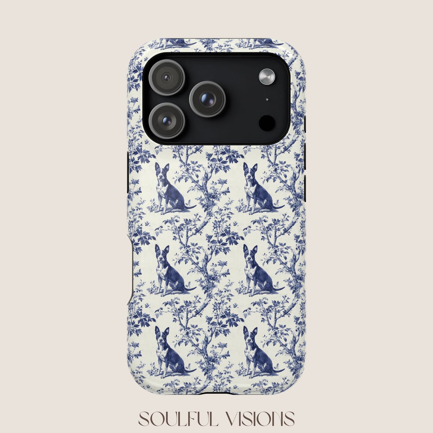 Basenji Toile De Jouy Magnetic Phone Case