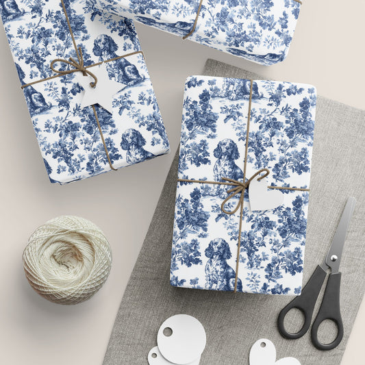 Boykin Spaniel French Toile De Jouy Wrapping Paper