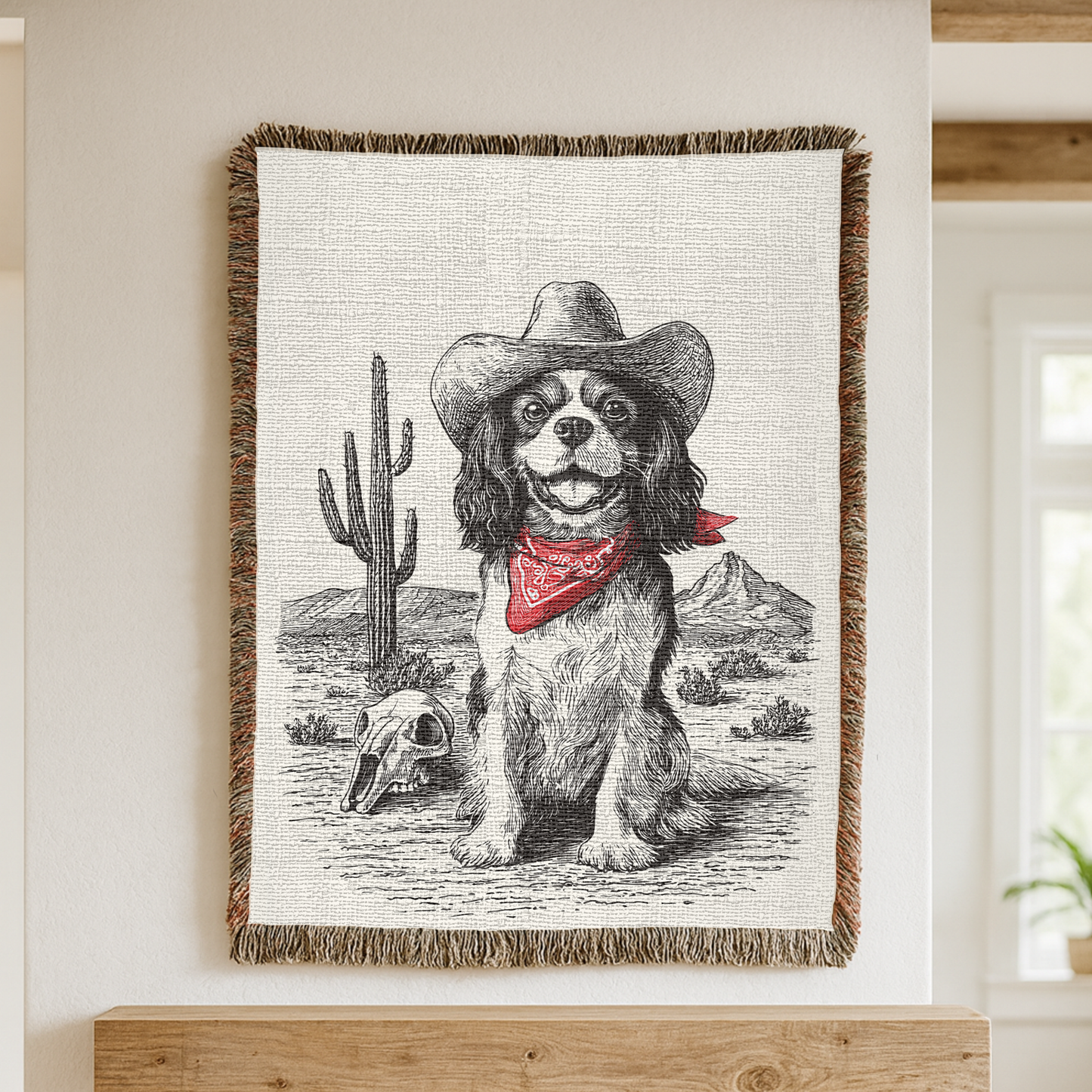 Cavalier King Charles Spaniel Woven Blanket