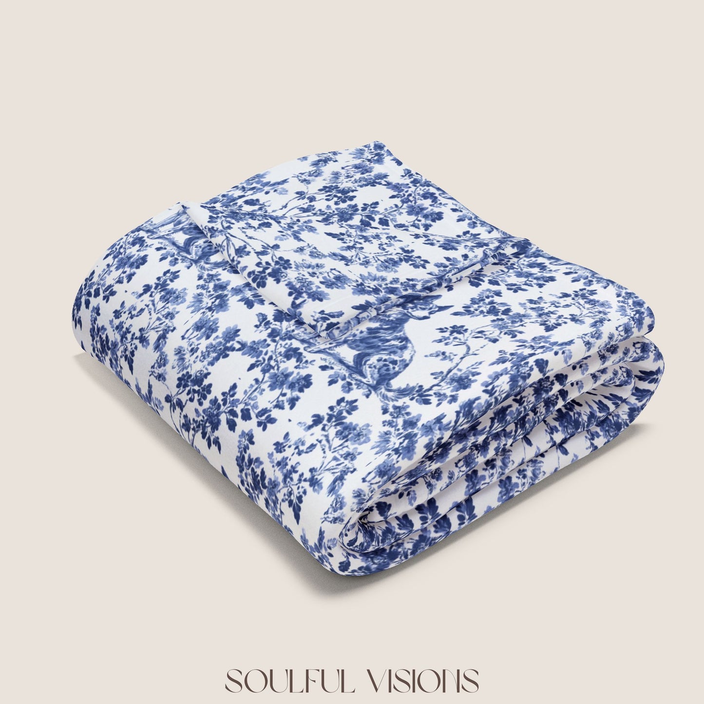 Heeler French Toile De Jouy Blanket
