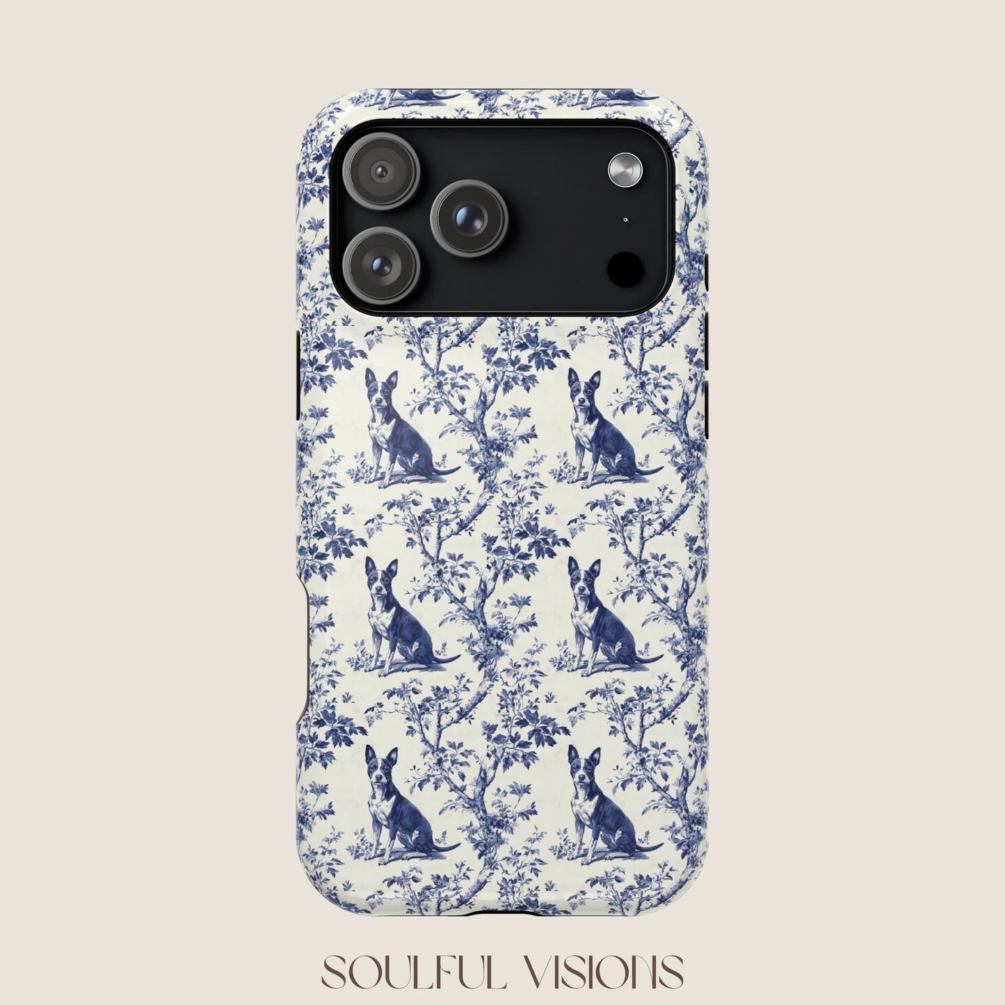 Basenji Toile De Jouy Magnetic Phone Case