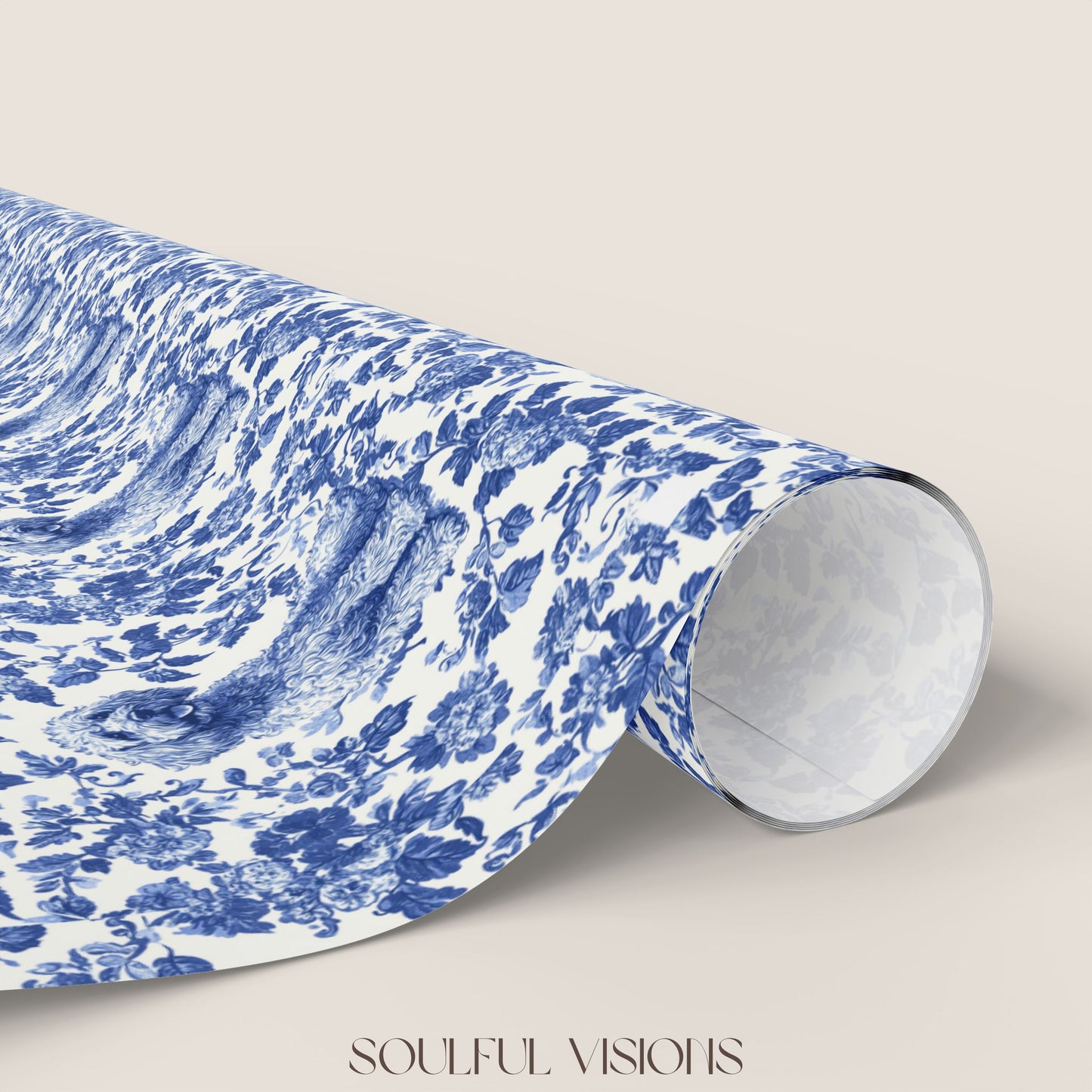 Labradoodle French Toile De Jouy Wrapping Paper