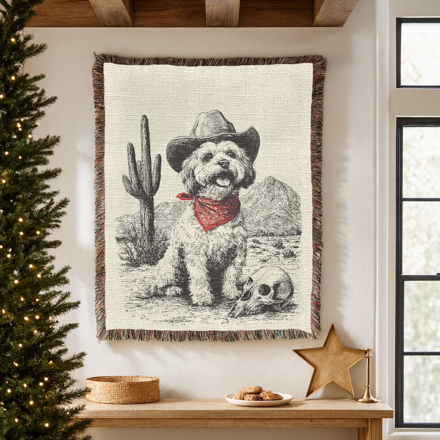 Bichon Frise Woven Blanket