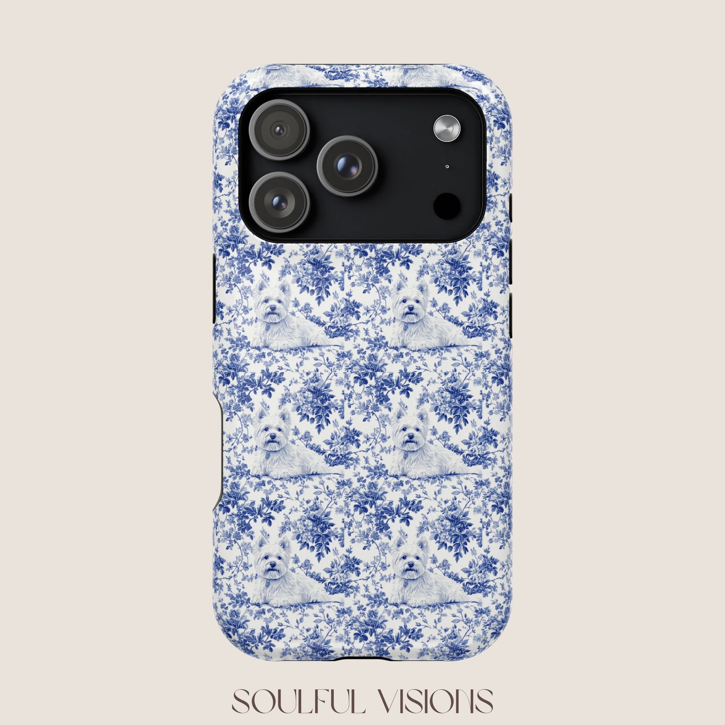 Westie Toile De Jouy Magnetic Phone Case