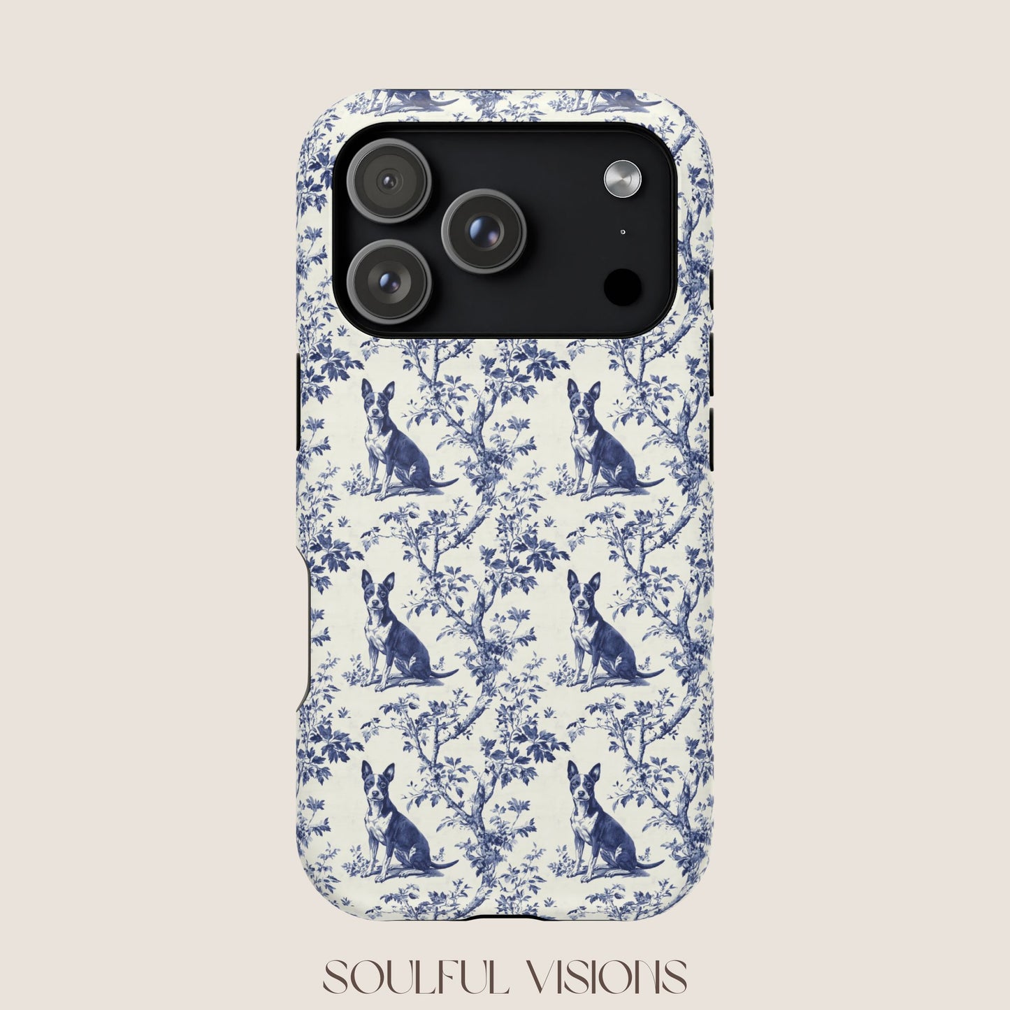 Basenji Toile De Jouy Magnetic Phone Case