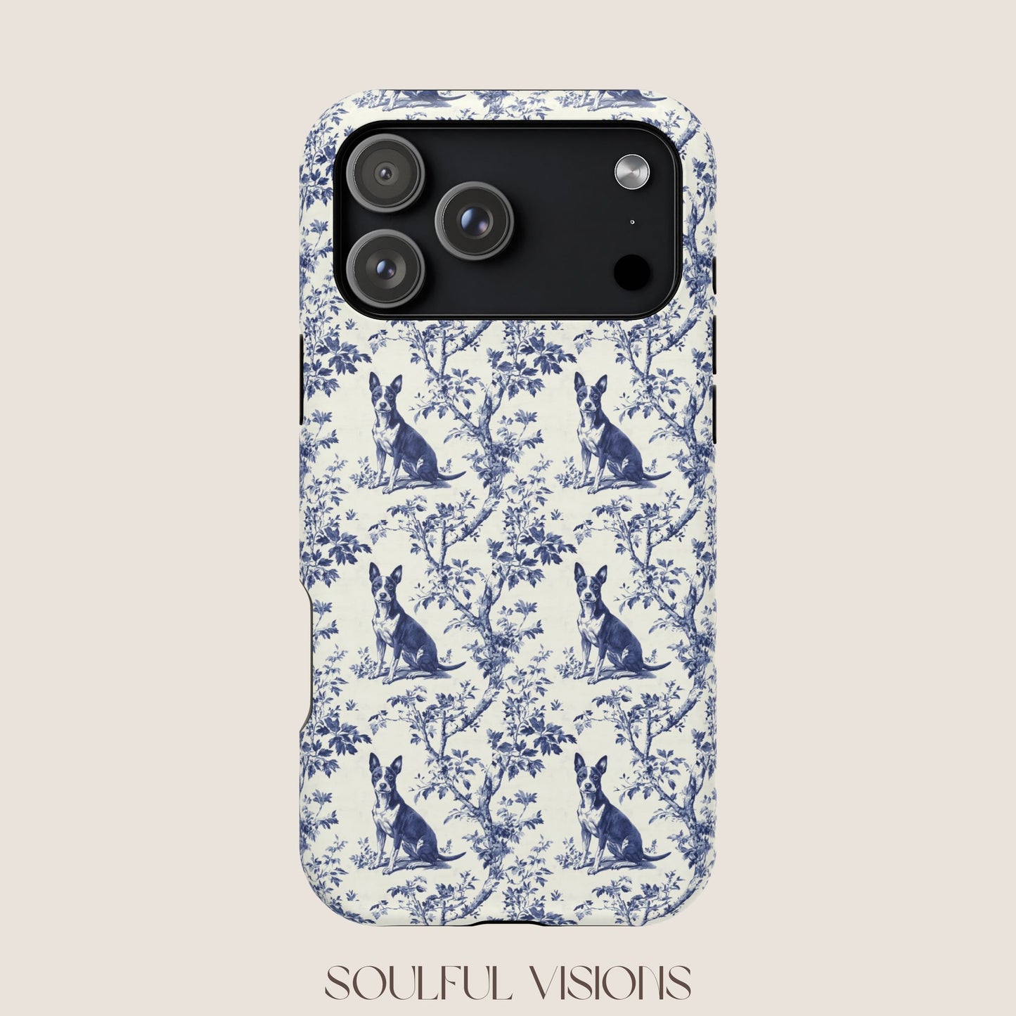 Basenji Toile De Jouy Magnetic Phone Case