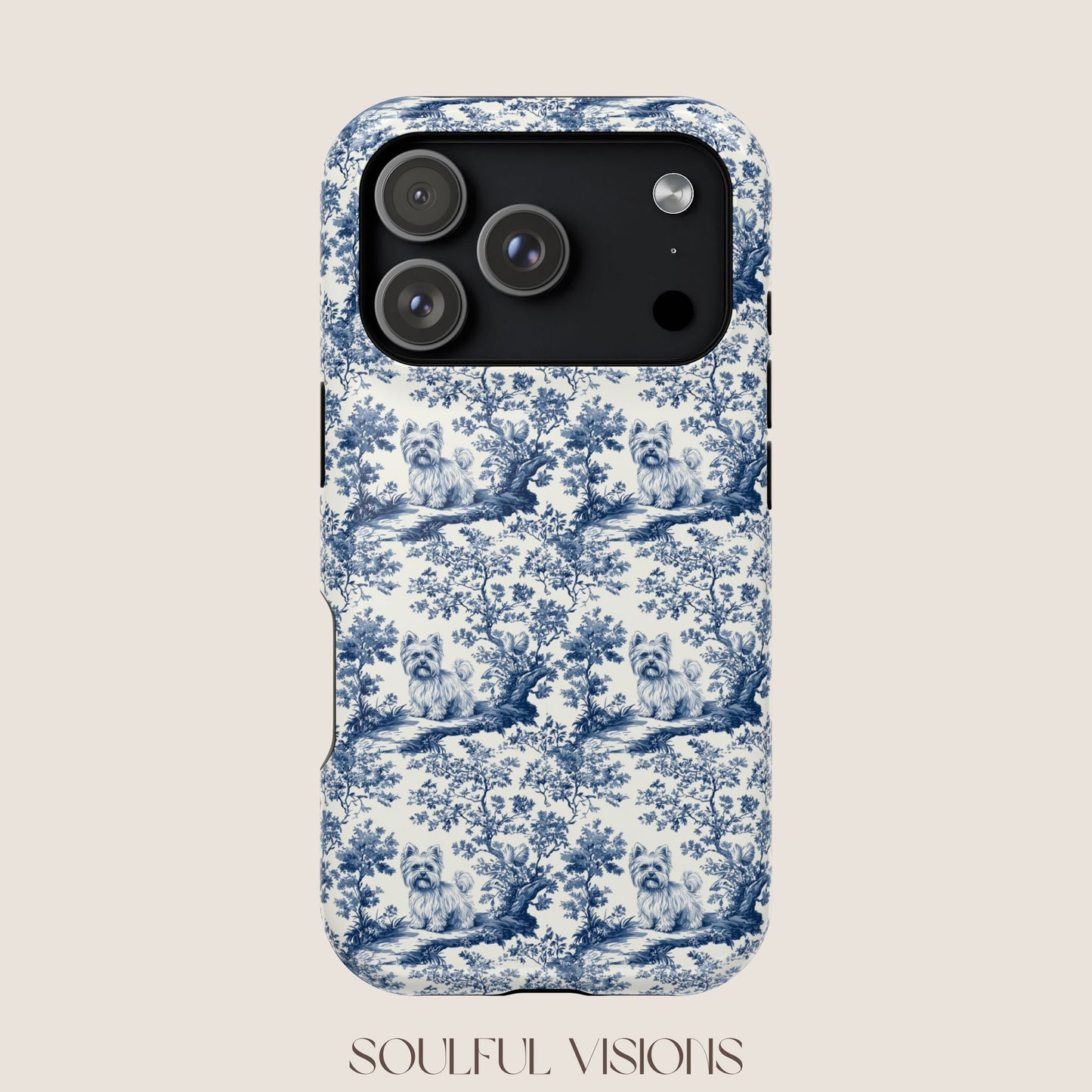 Yorkshire Terrier Toile De Jouy Magnetic Phone Case