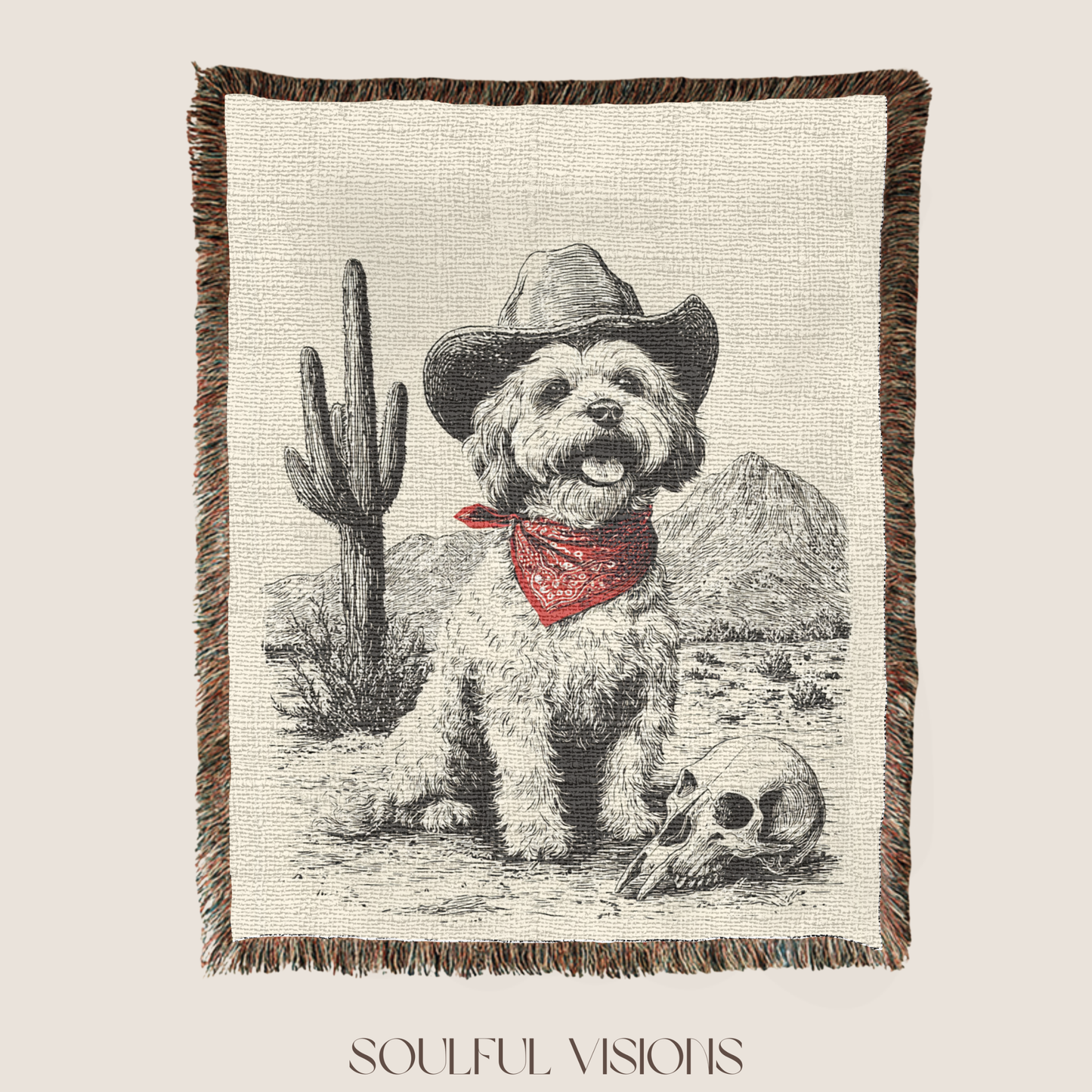 Bichon Frise Woven Blanket