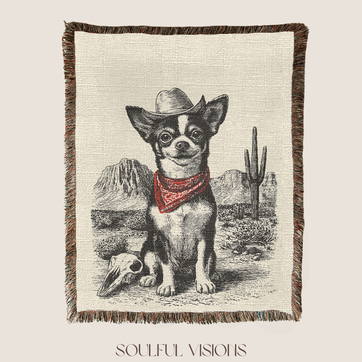 Chihuahua Woven Blanket