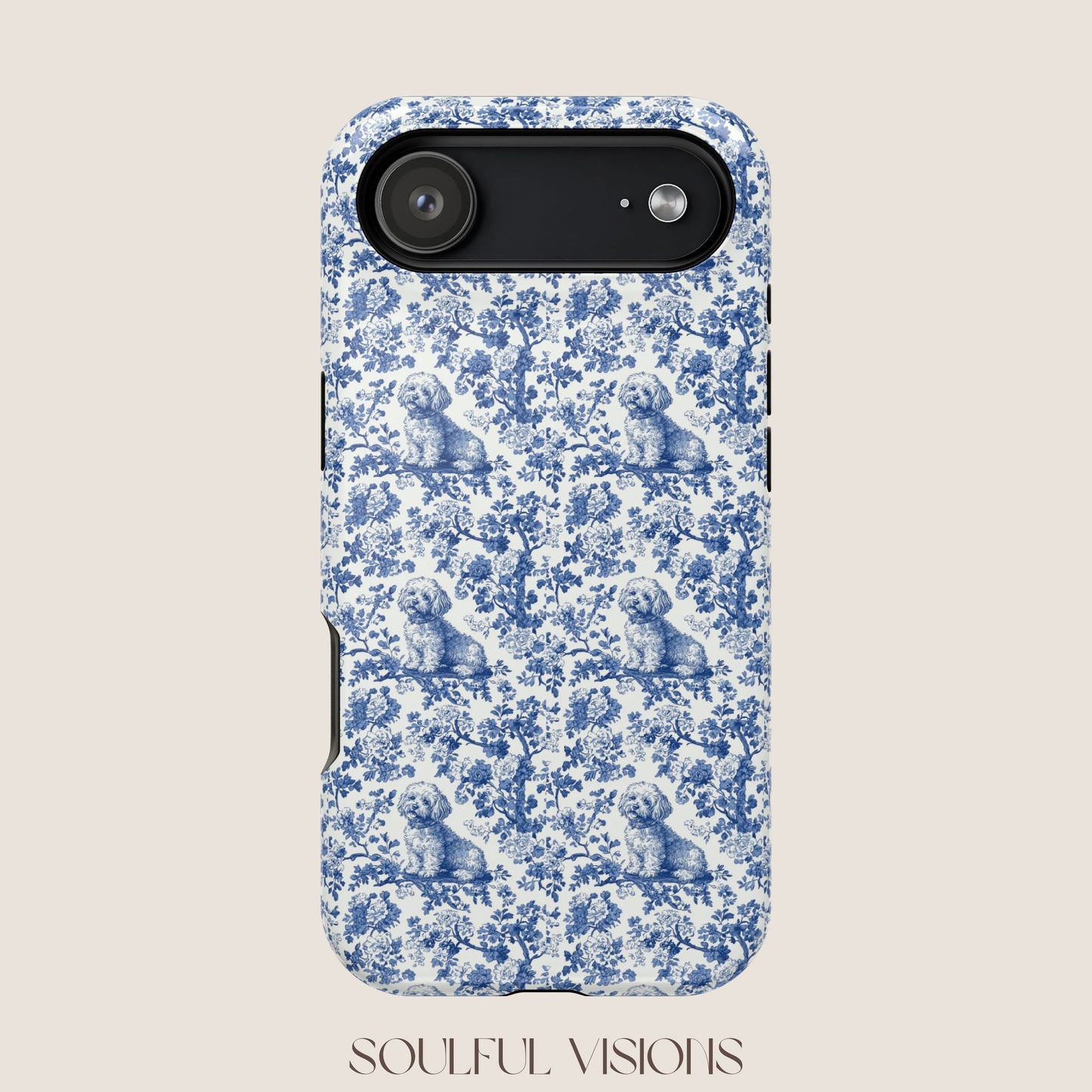 Bichon Frise Toile De Jouy Magnetic Phone Case
