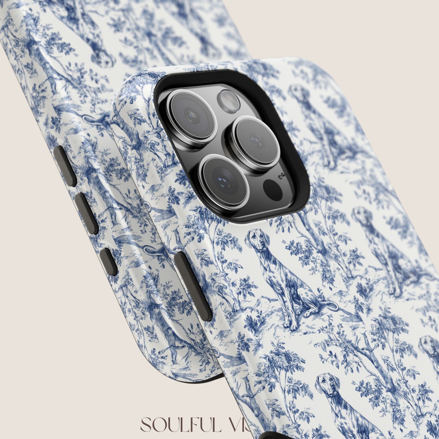 Rhodesian Ridgeback Toile De Jouy Magnetic Phone Case