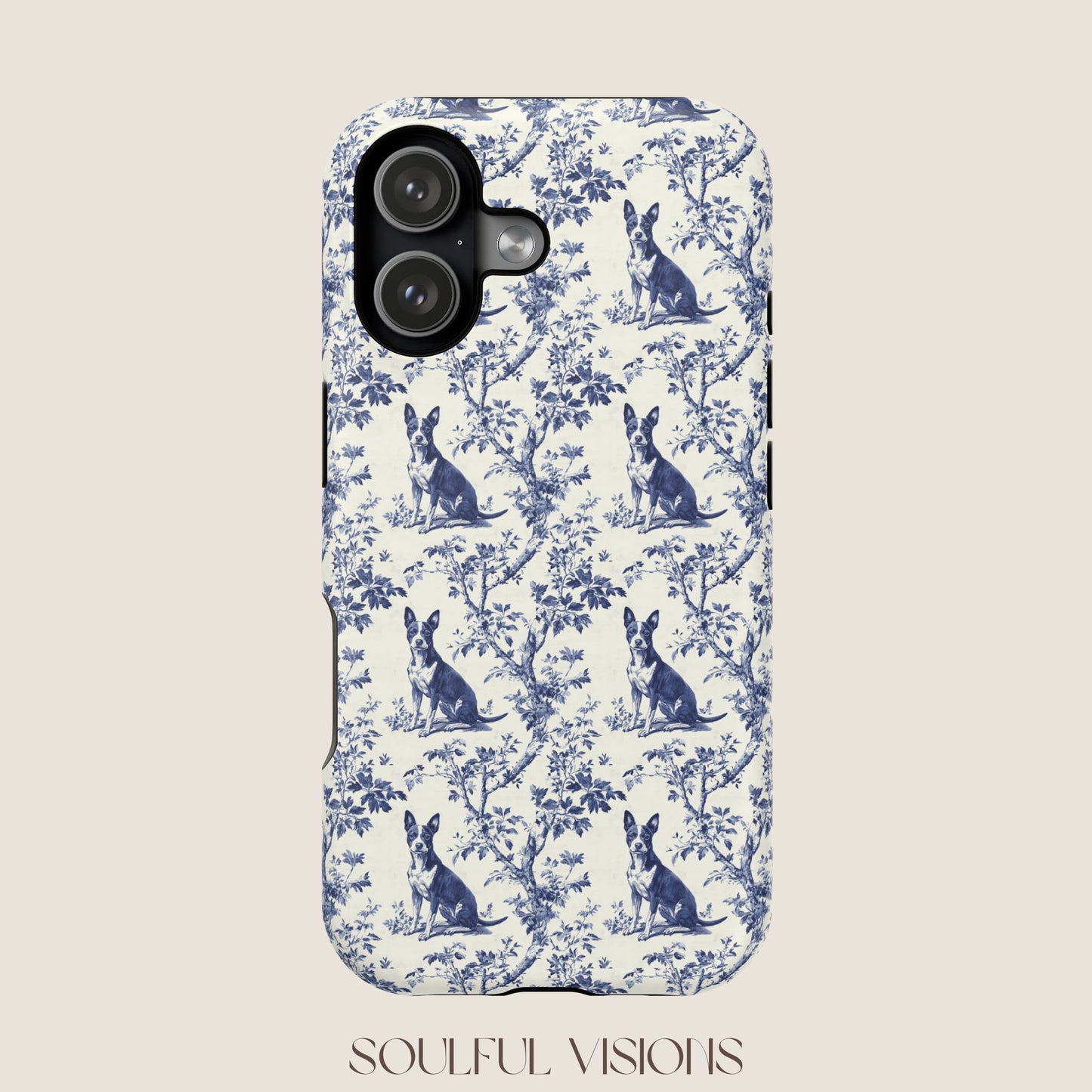 Basenji Toile De Jouy Magnetic Phone Case