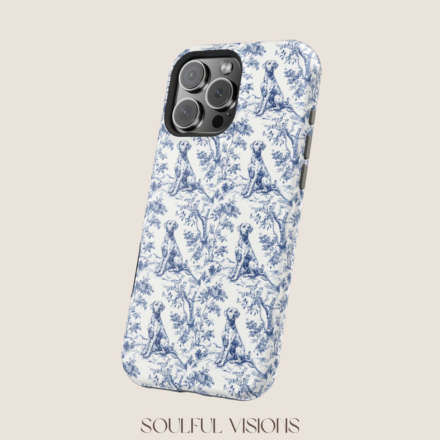 Rhodesian Ridgeback Toile De Jouy Magnetic Phone Case