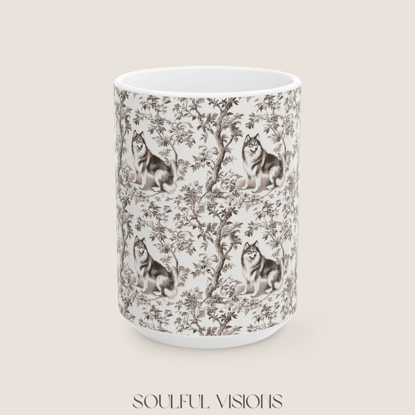 Alaskan Malamute Toile de Jouy Mug