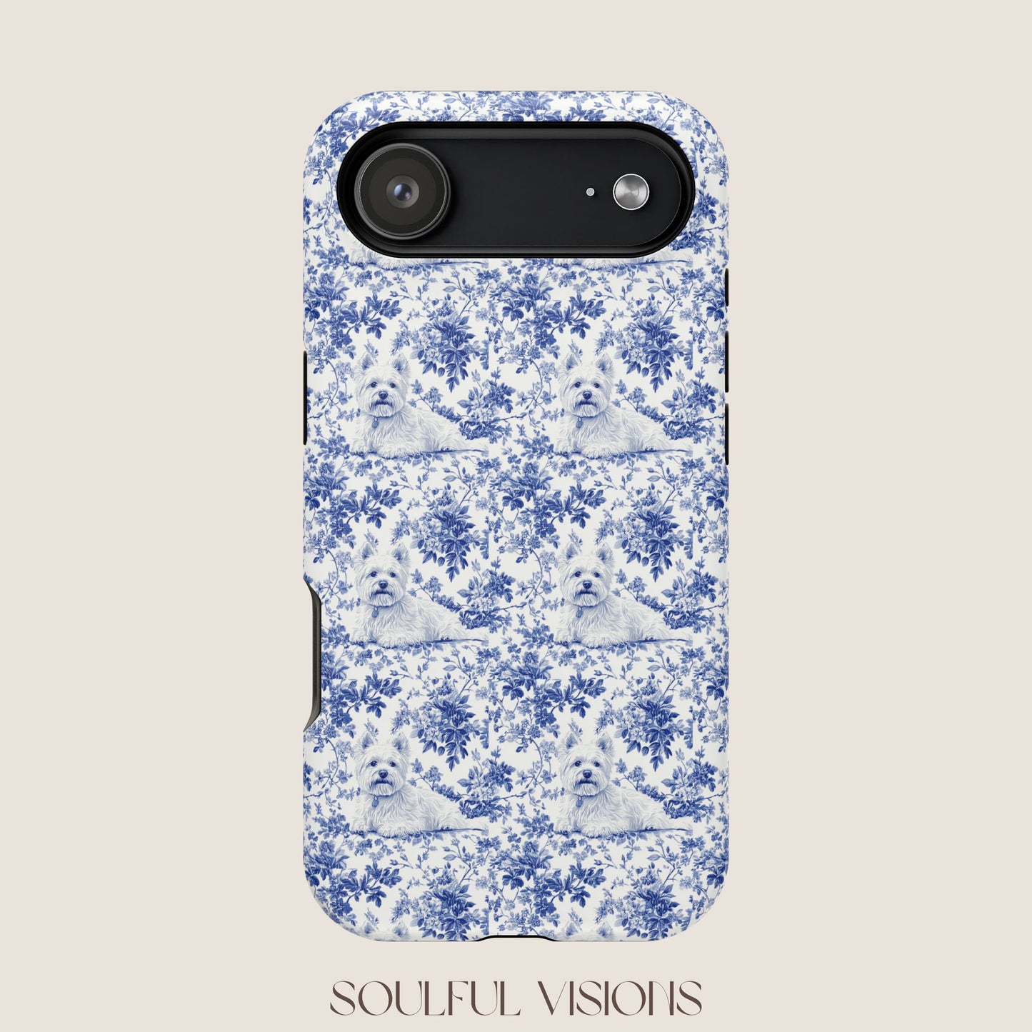 Westie Toile De Jouy Magnetic Phone Case