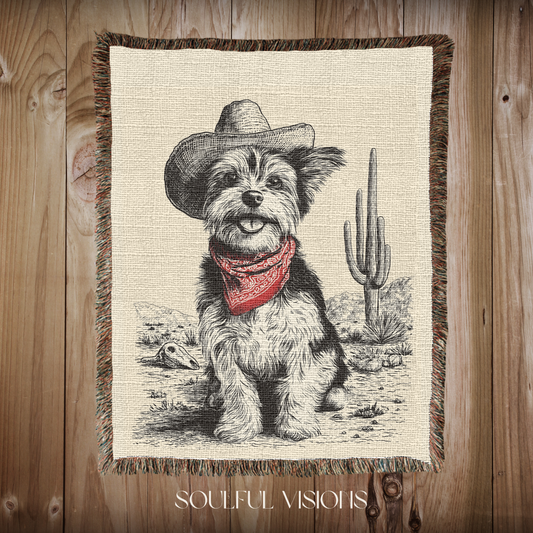 Yorkshire Terrier Woven Blanket