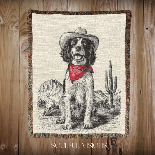 English Springer Spaniel Woven Blanket