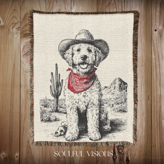 Goldendoodle Woven Blanket