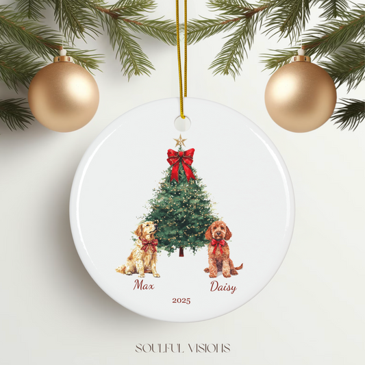 Custom Christmas Dog Ornament
