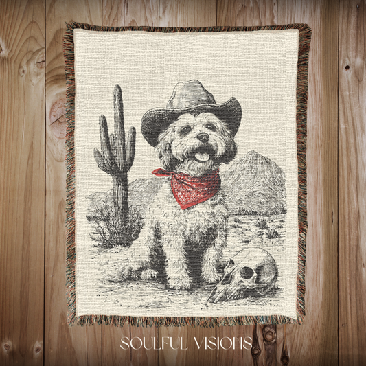 Bichon Frise Woven Blanket