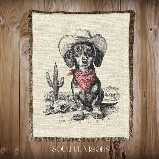 Dachshund Woven Blanket