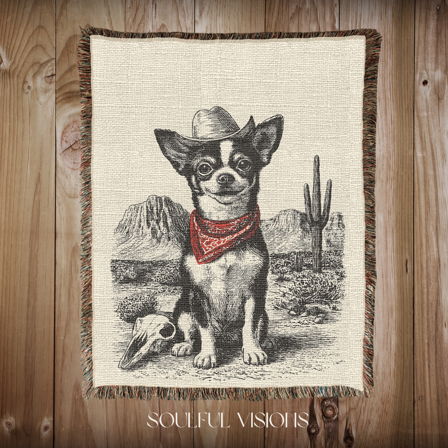 Chihuahua Woven Blanket