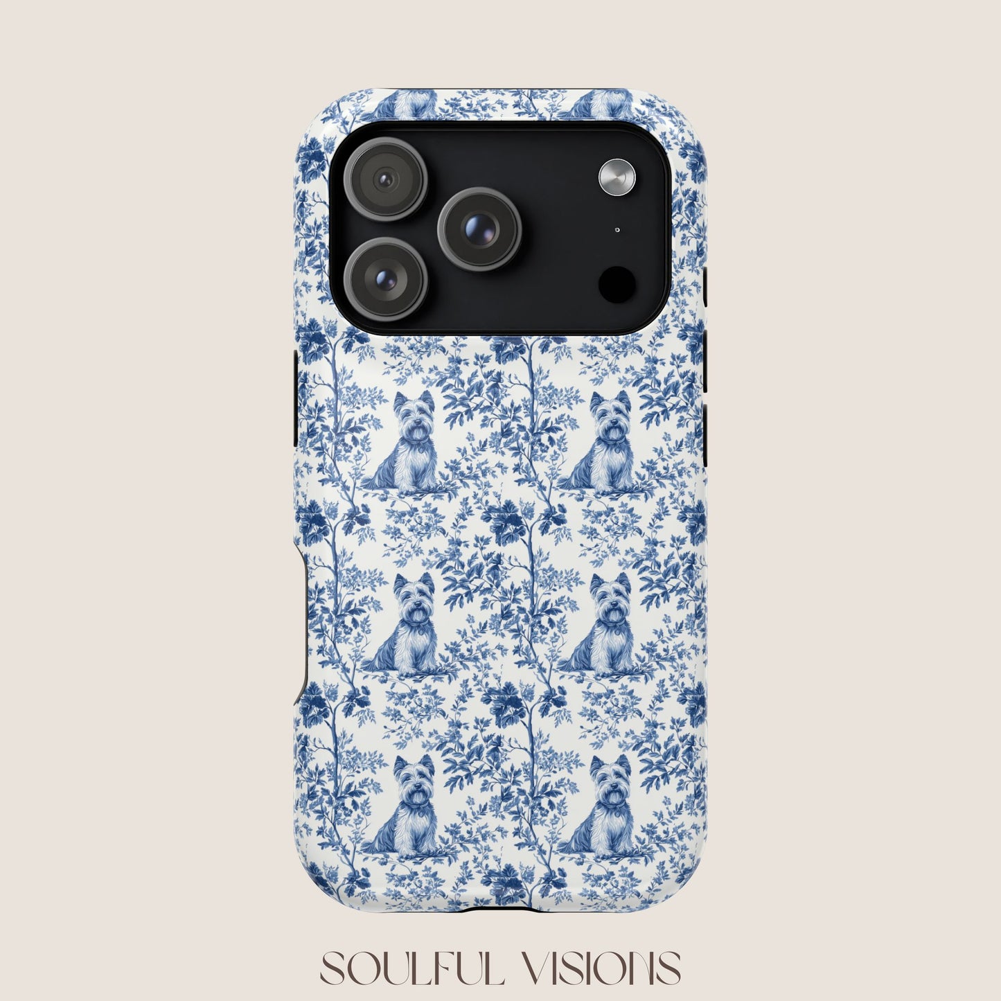 Scottish Terrier Toile De Jouy Magnetic Phone Case