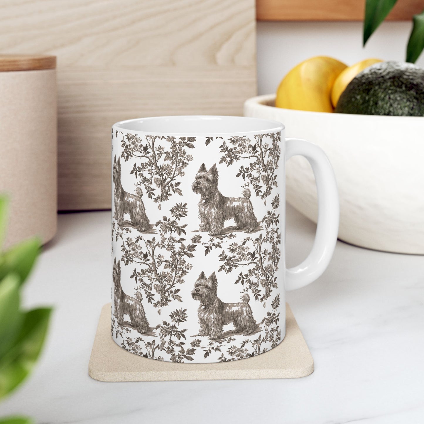 Scottie Toile De Jouy Mug