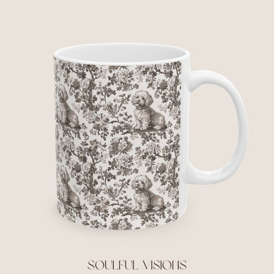 Bichon Frise Toile de Jouy Mug