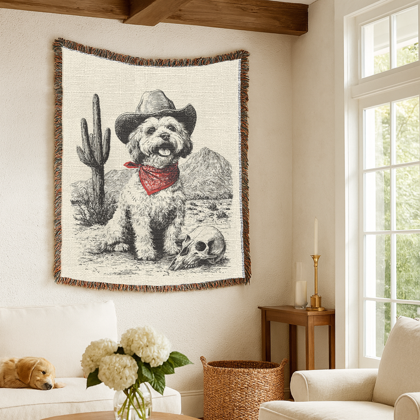 Bichon Frise Woven Blanket