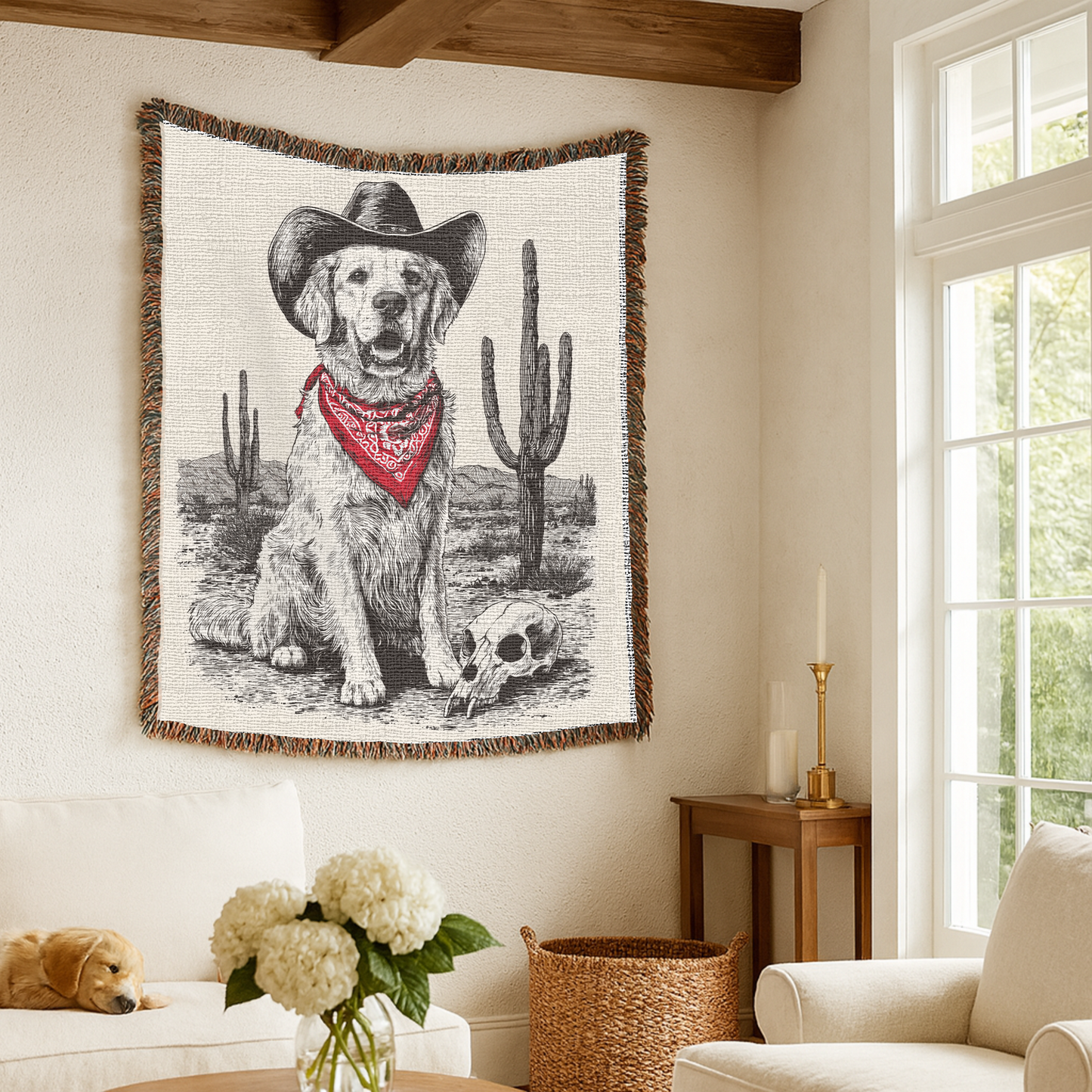 Golden Retriever Woven Blanket