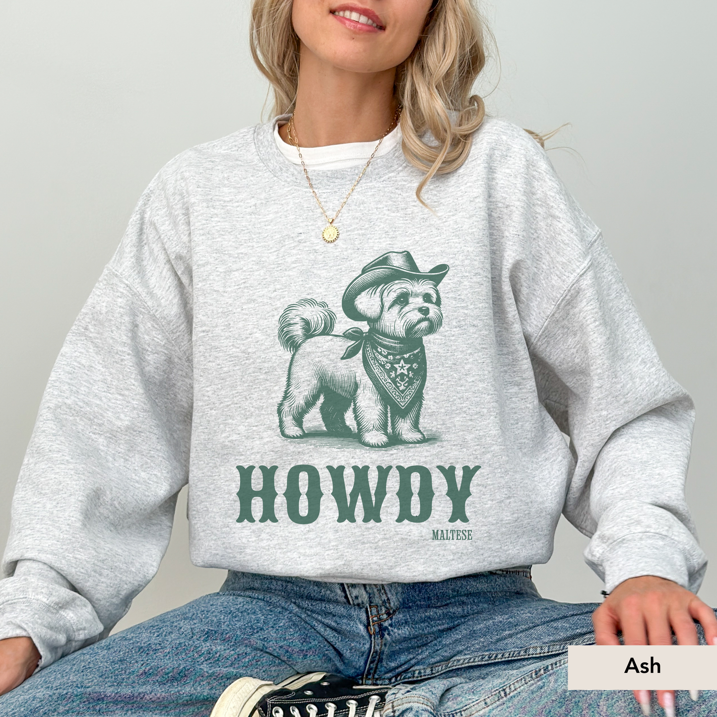 Howdy Maltese Sweatshirt