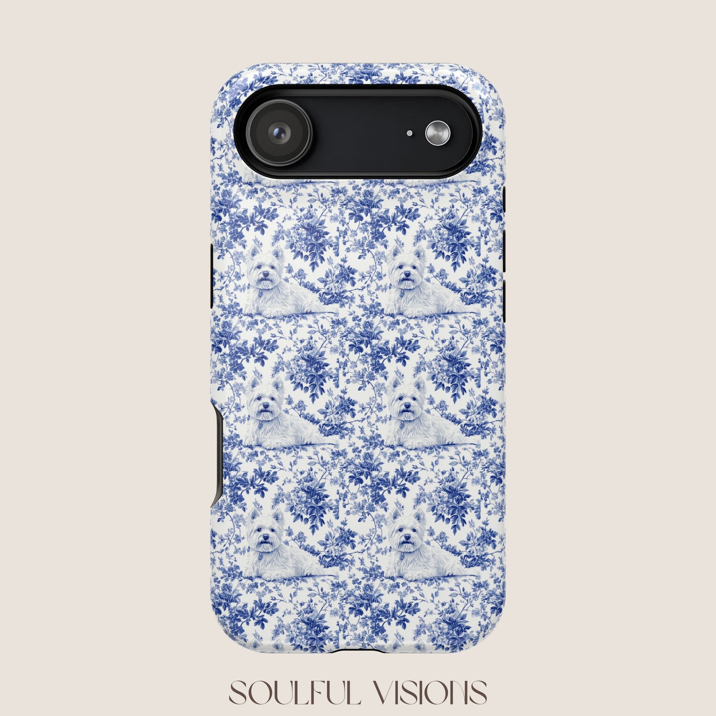 Westie Toile De Jouy Magnetic Phone Case