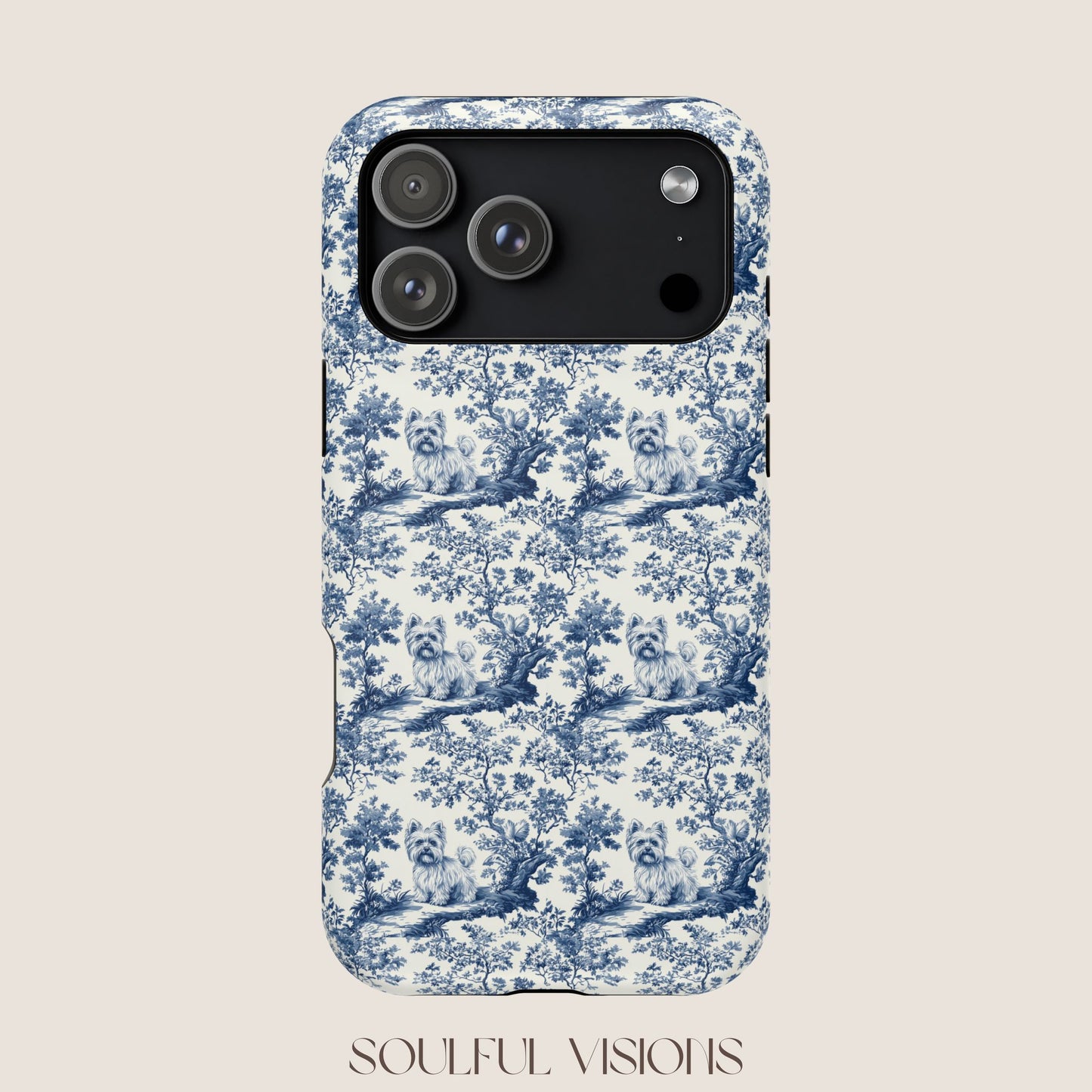 Yorkshire Terrier Toile De Jouy Magnetic Phone Case