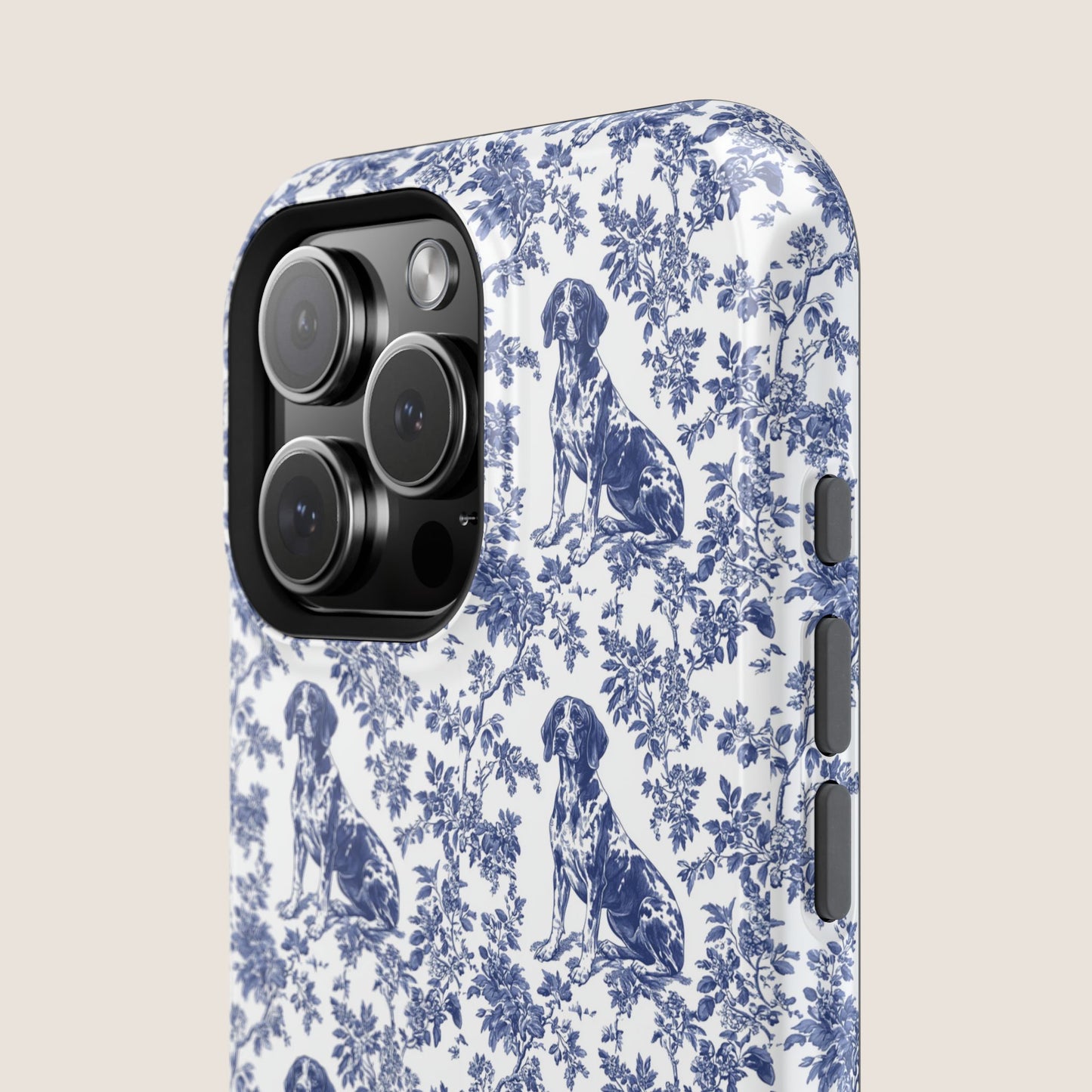 German Shorthaired Pointer Toile De Jouy Magnetic Phone Case