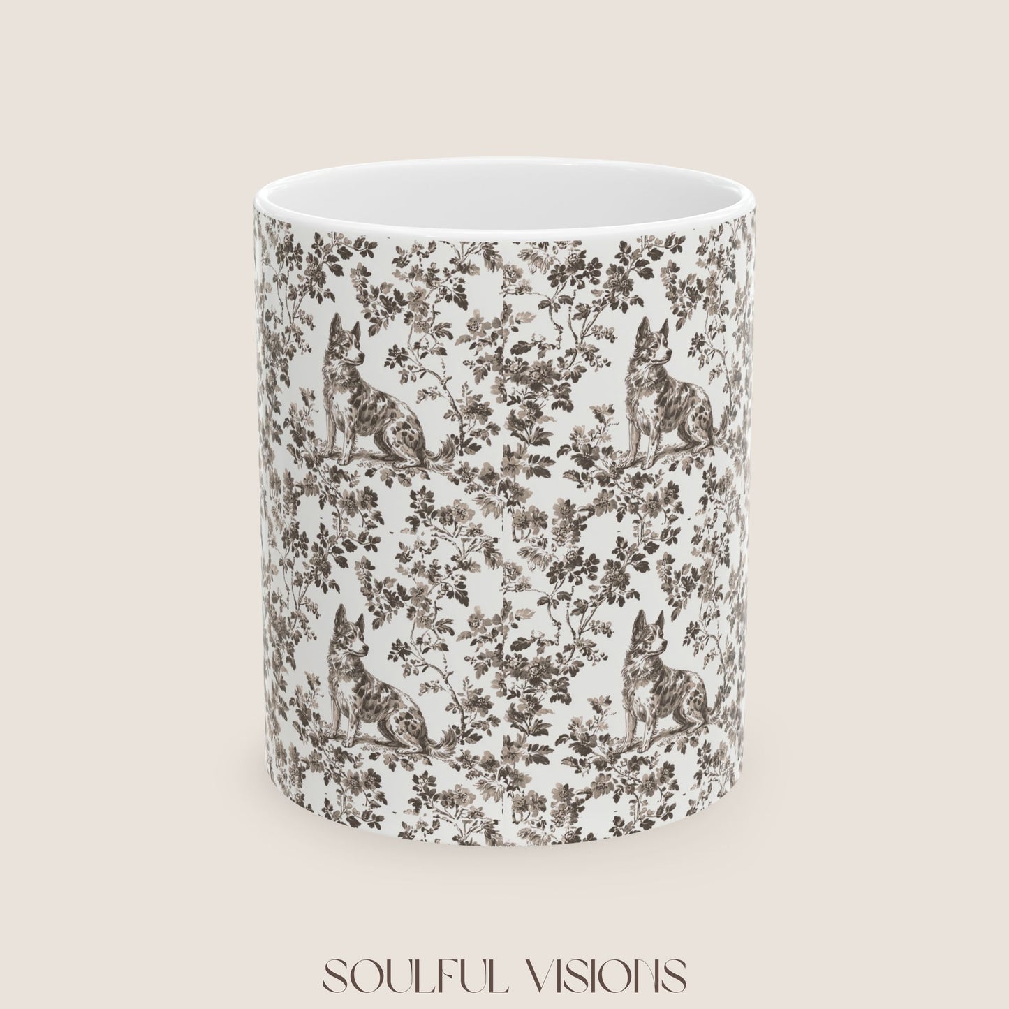 Australian Catlle Toile de Jouy Mug