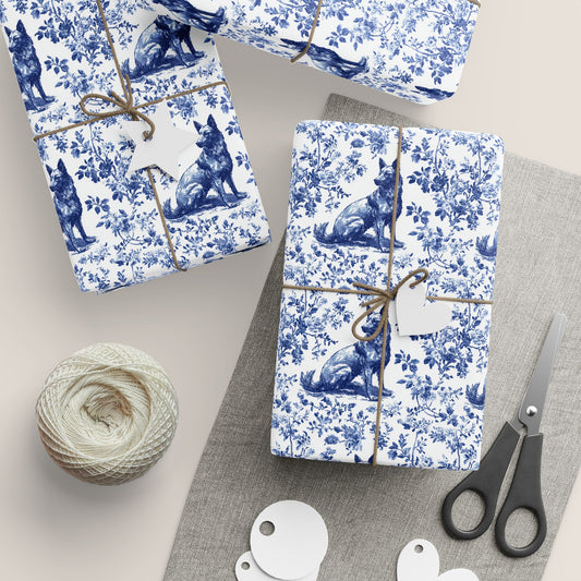 Belgian Malinois French Toile De Jouy Wrapping Papers