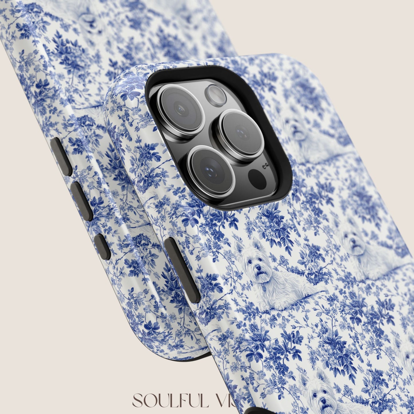 Westie Toile De Jouy Magnetic Phone Case