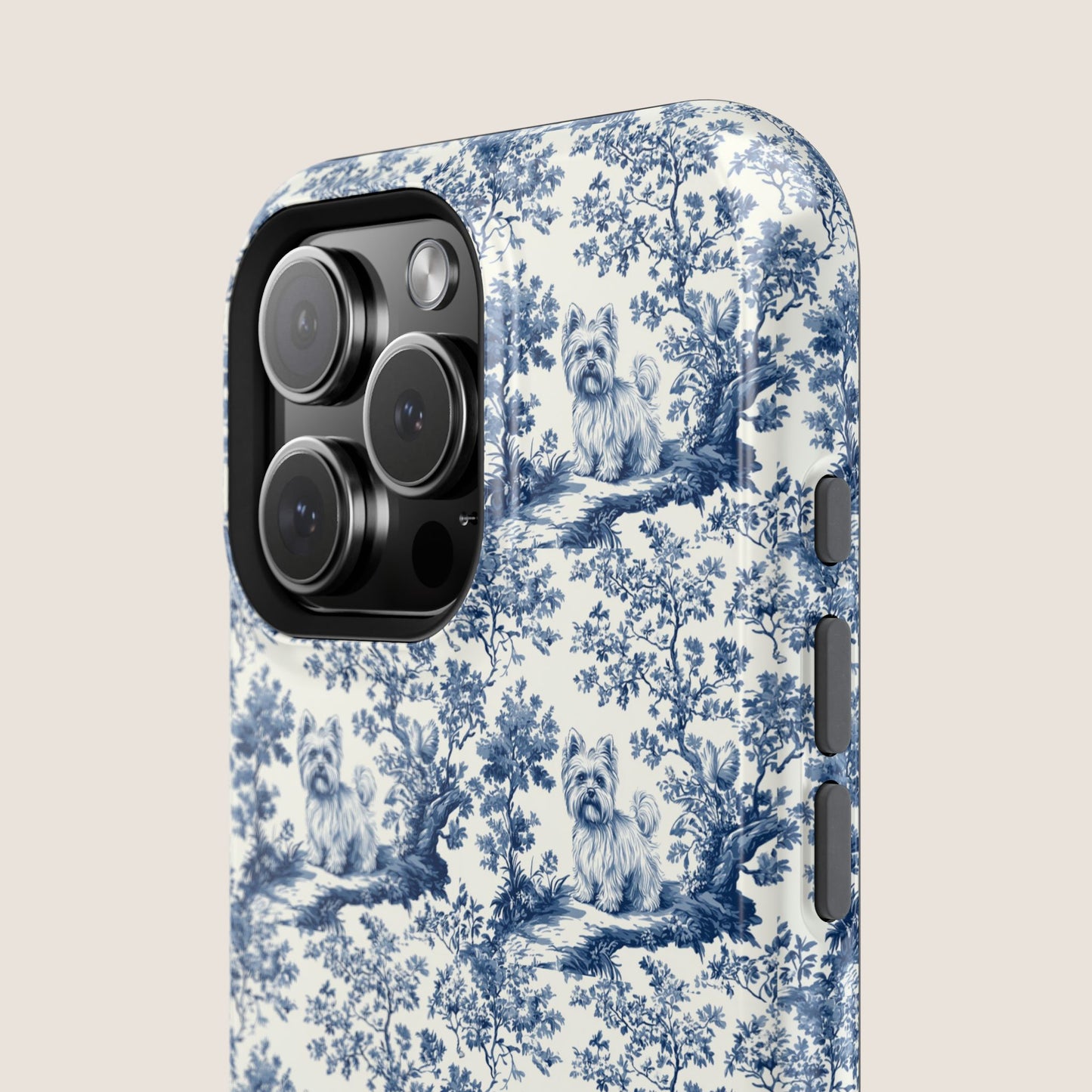 Yorkshire Terrier Toile De Jouy Magnetic Phone Case