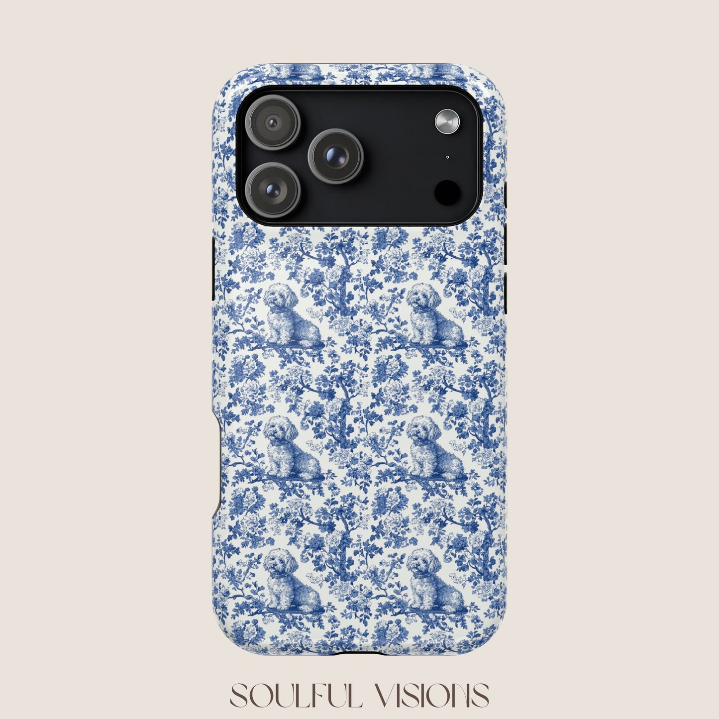 Bichon Frise Toile De Jouy Magnetic Phone Case