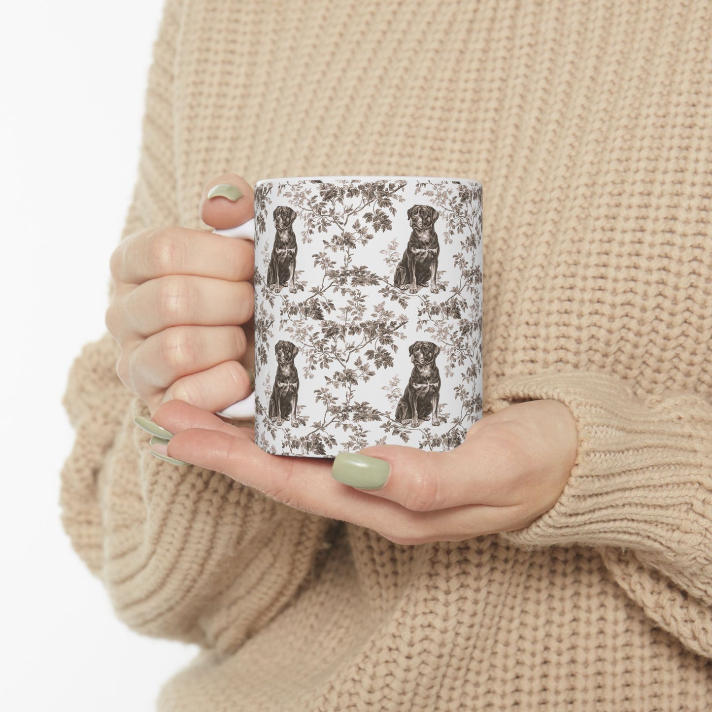 Rottweiler Toile De Jouy Mug