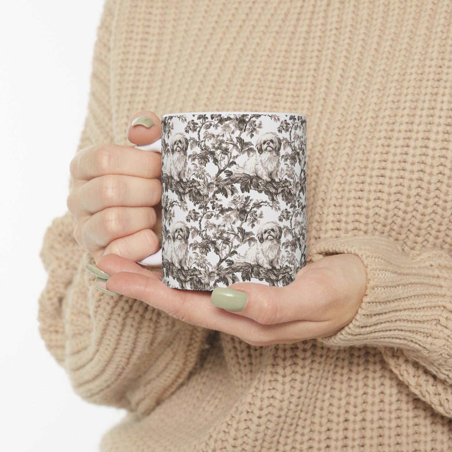 Pekingese Toile De Jouy Mug