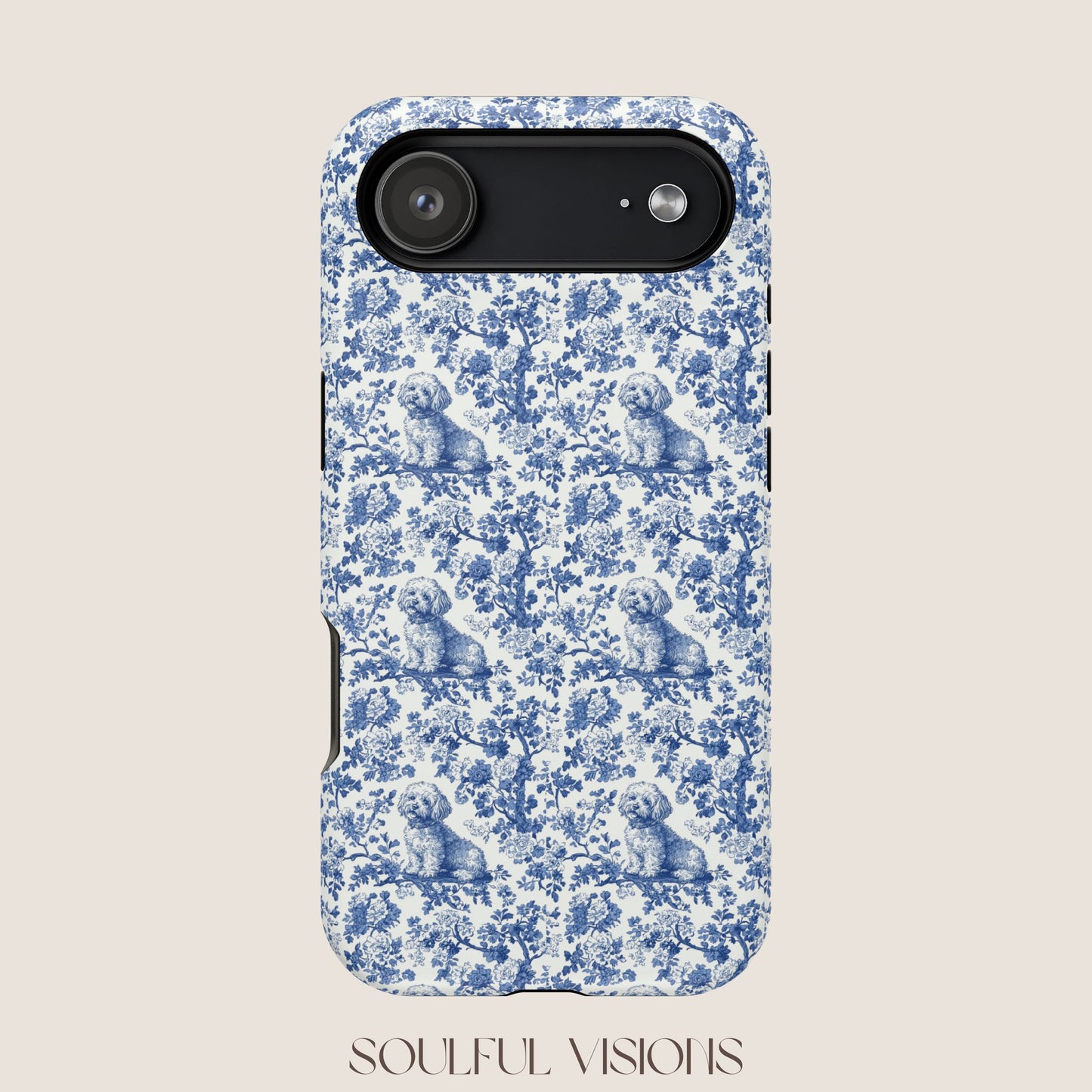 Bichon Frise Toile De Jouy Magnetic Phone Case