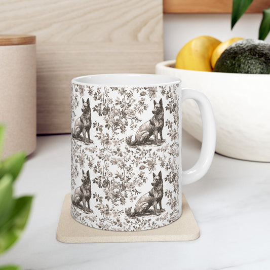 Belgian Malinois Toile de Jouy Mug