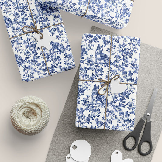 Australian Cattle French Toile De Jouy Wrapping Paper
