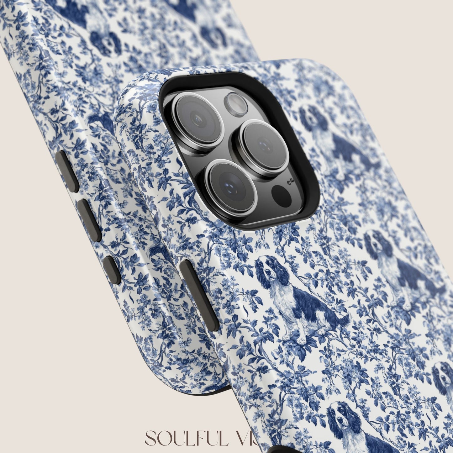 English Springer Spaniel Toile De Jouy Magnetic Phone Case
